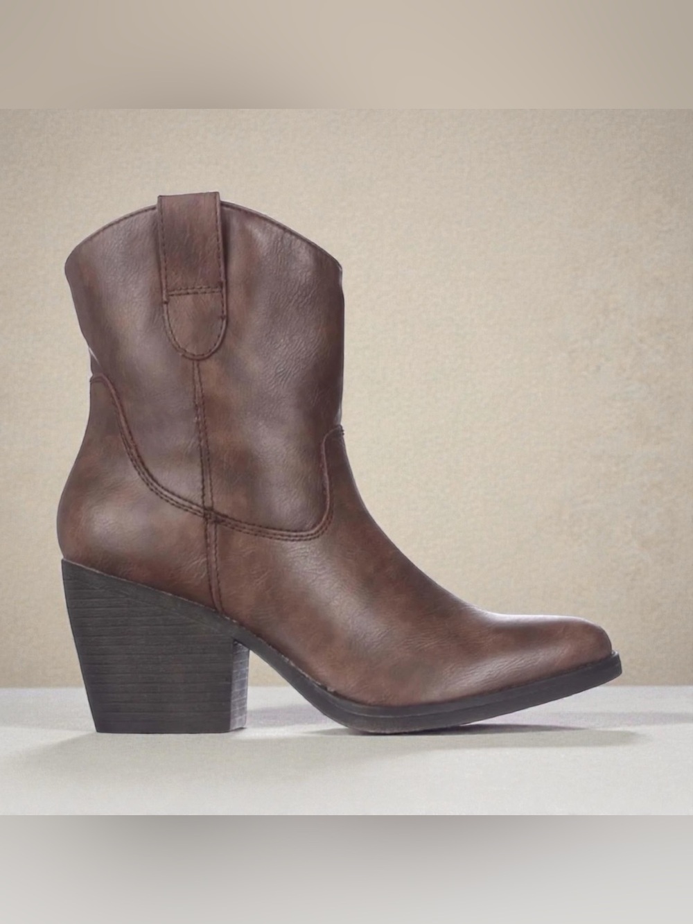 MADDEN Girl Ramz Western Boots Mid Calf Brown Sz 9
